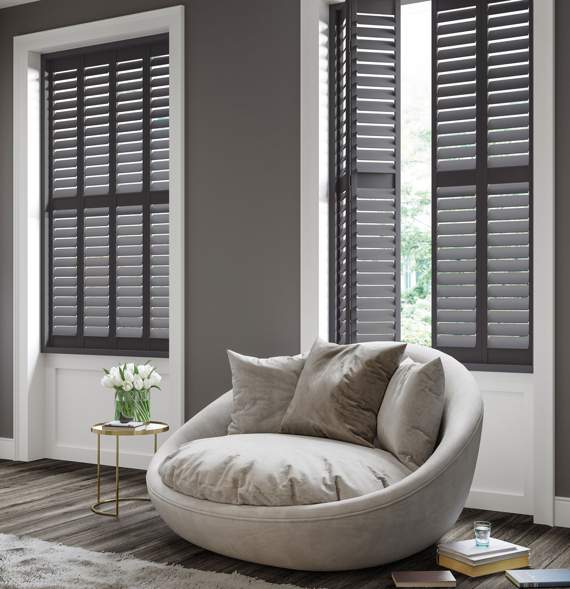 Anthracite grey shutters