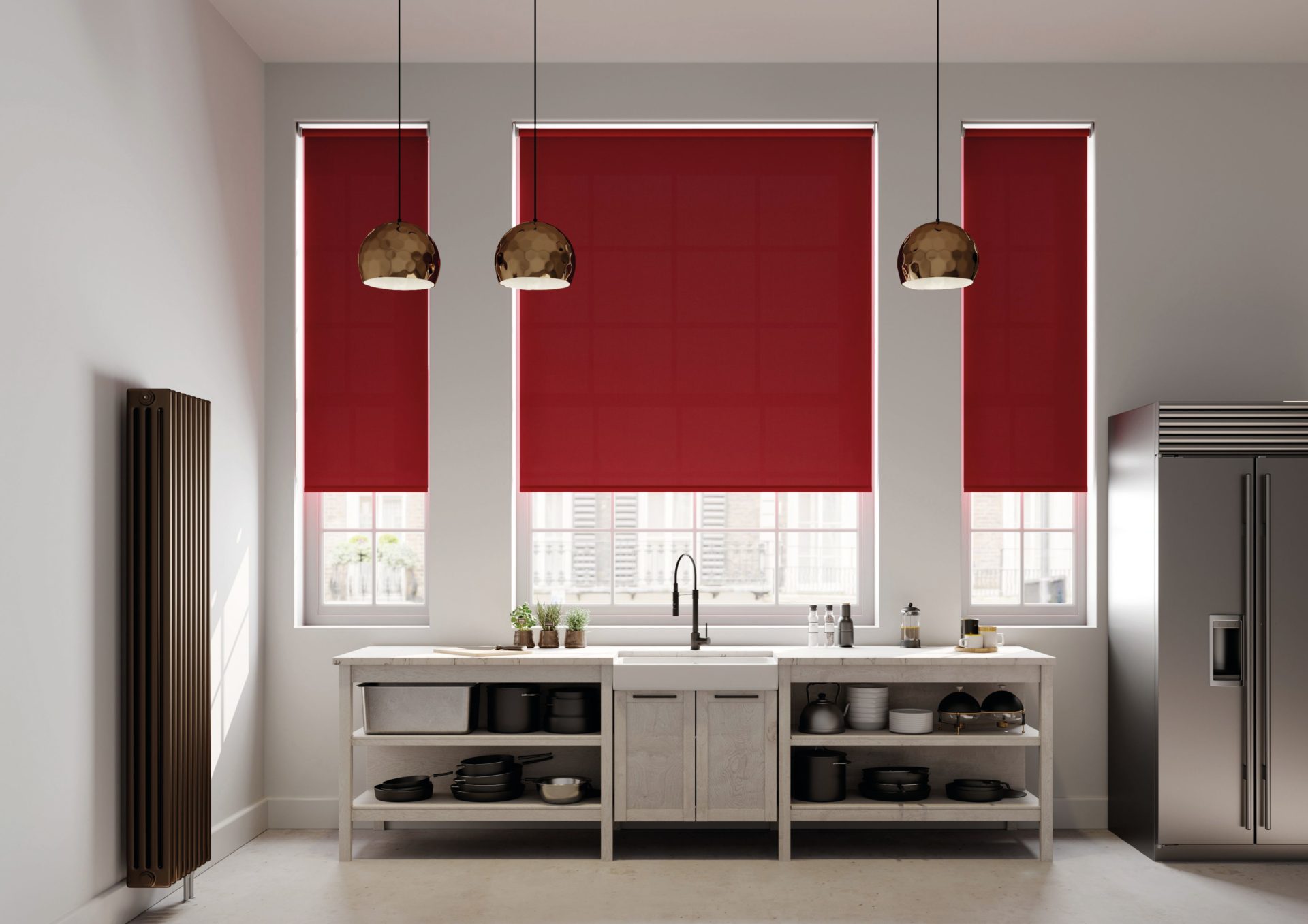 Bold red blinds
