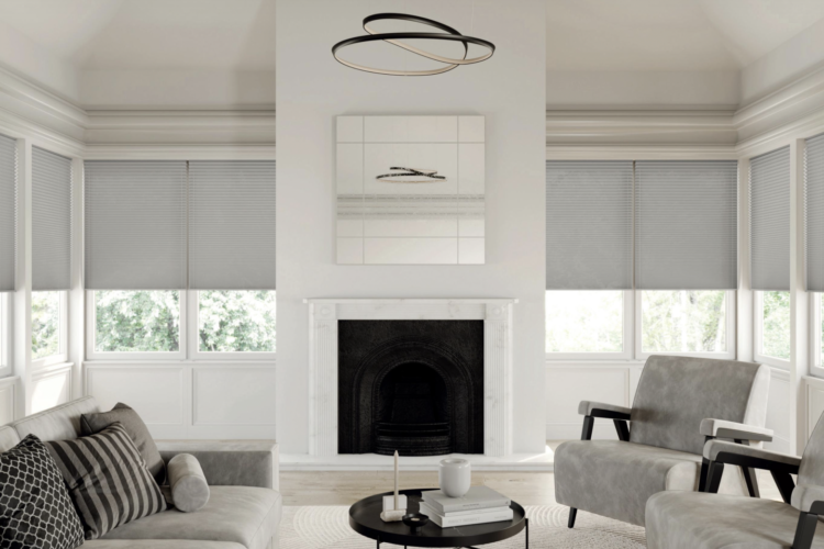 Cordless pleated blinds