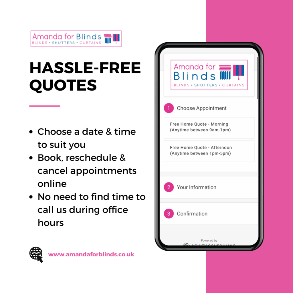 Book a quote for blinds